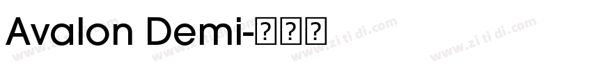 Avalon Demi字体转换